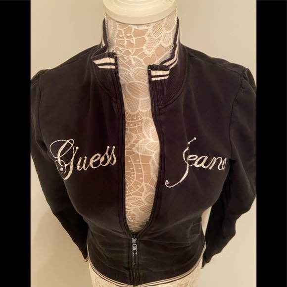 Guess Jackets & Blazers - Light weight Guess rhinestone embellished jacket!